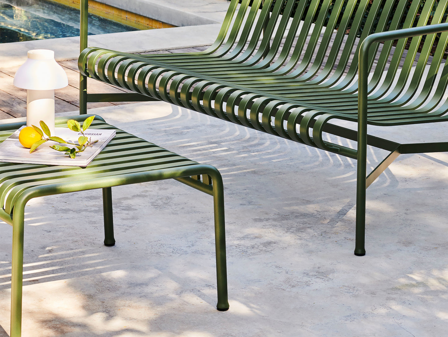 HAY Palissade Ottoman in Olive