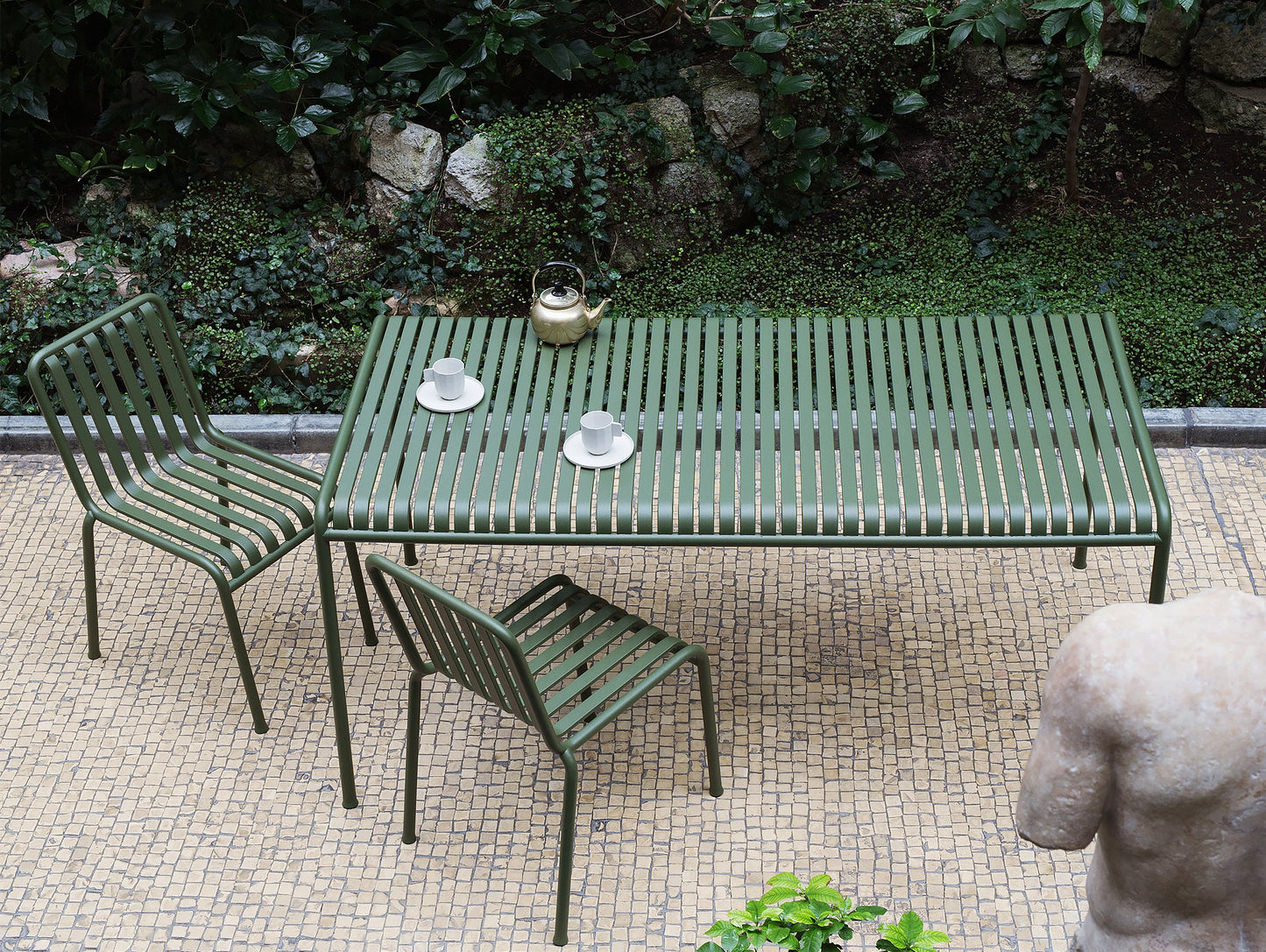 HAY Palissade Table, 160 cm, Olive