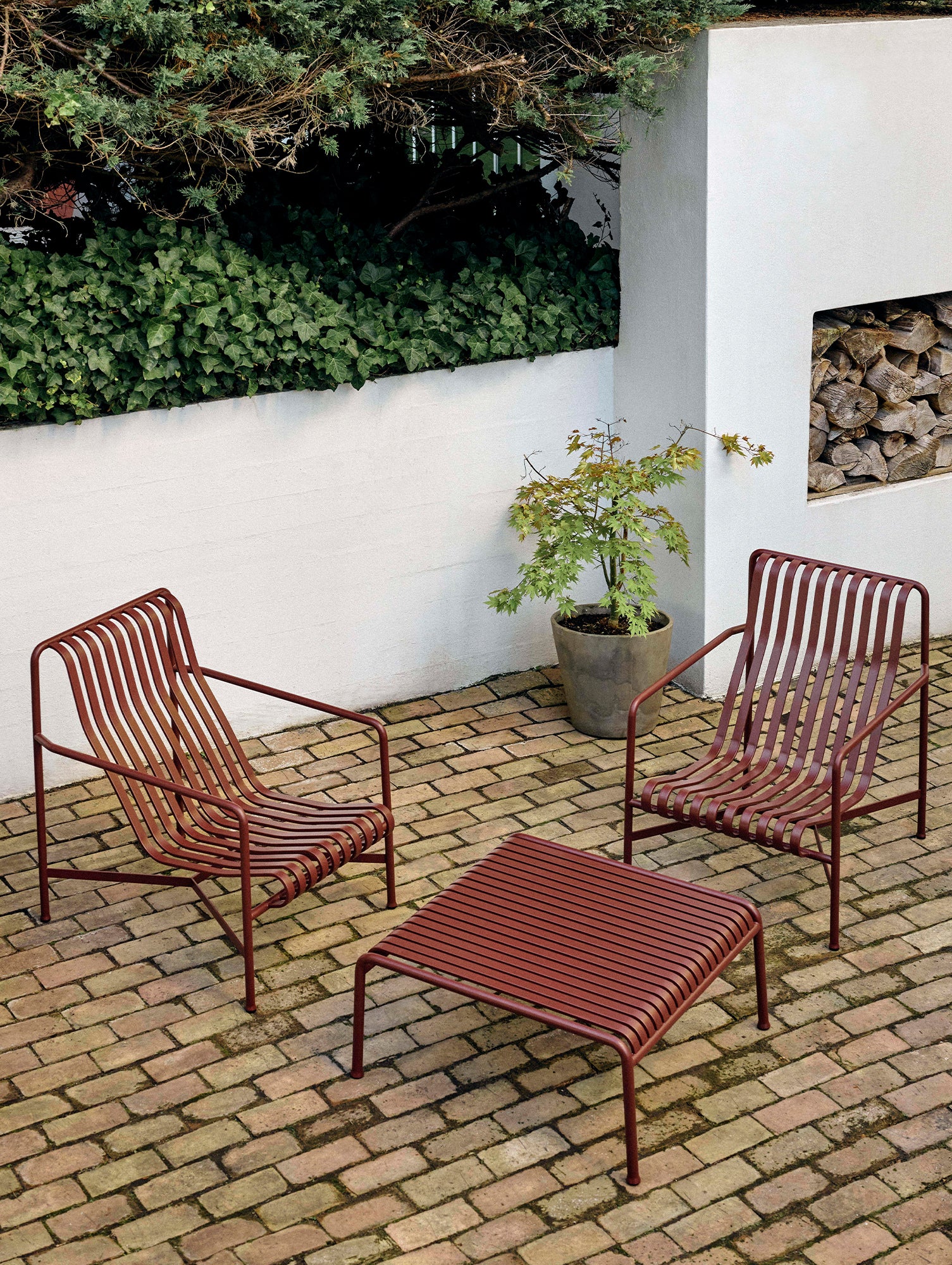 Palissade Low Table by HAY - Iron Red