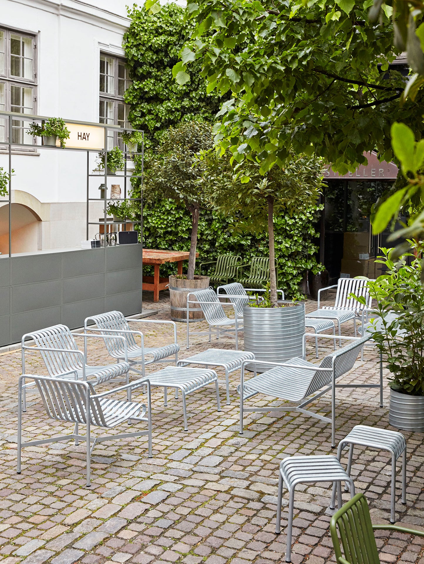 HAY Palissade Lounge Sofa, Hot Galvanised