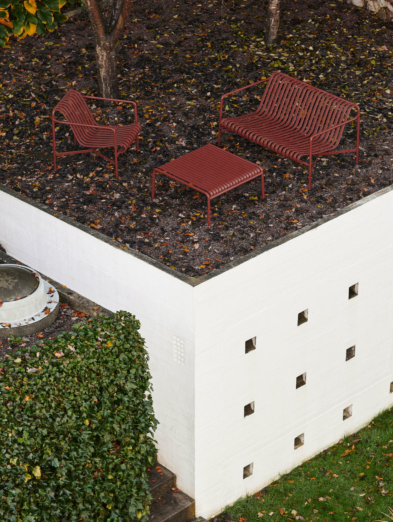 Palissade Low Table by HAY - Iron Red