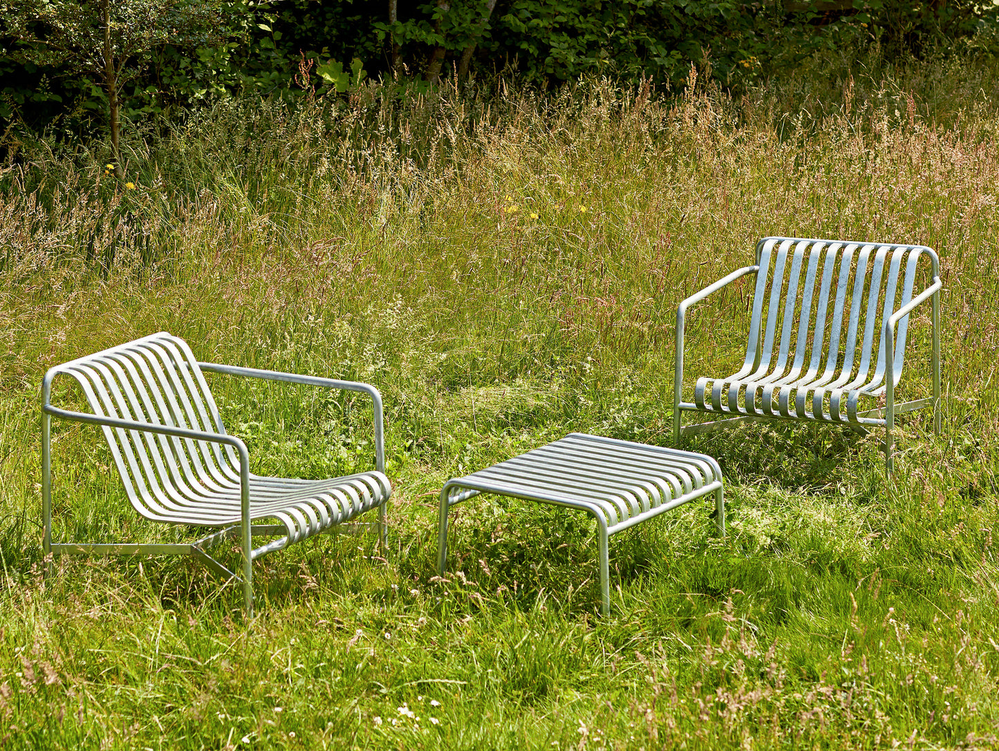 Palissade Lounge Chair, Low, Hot Galvanised