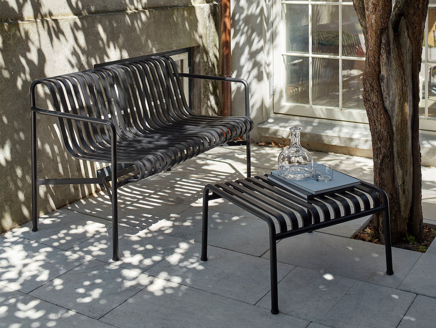 HAY Palissade Ottoman in Anthracite
