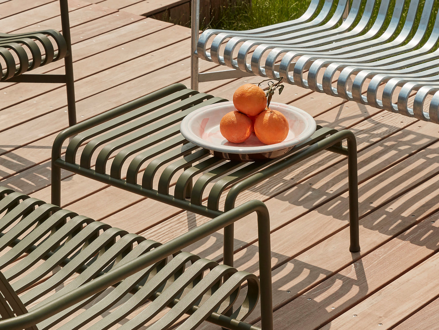 HAY Palissade Ottoman in Olive