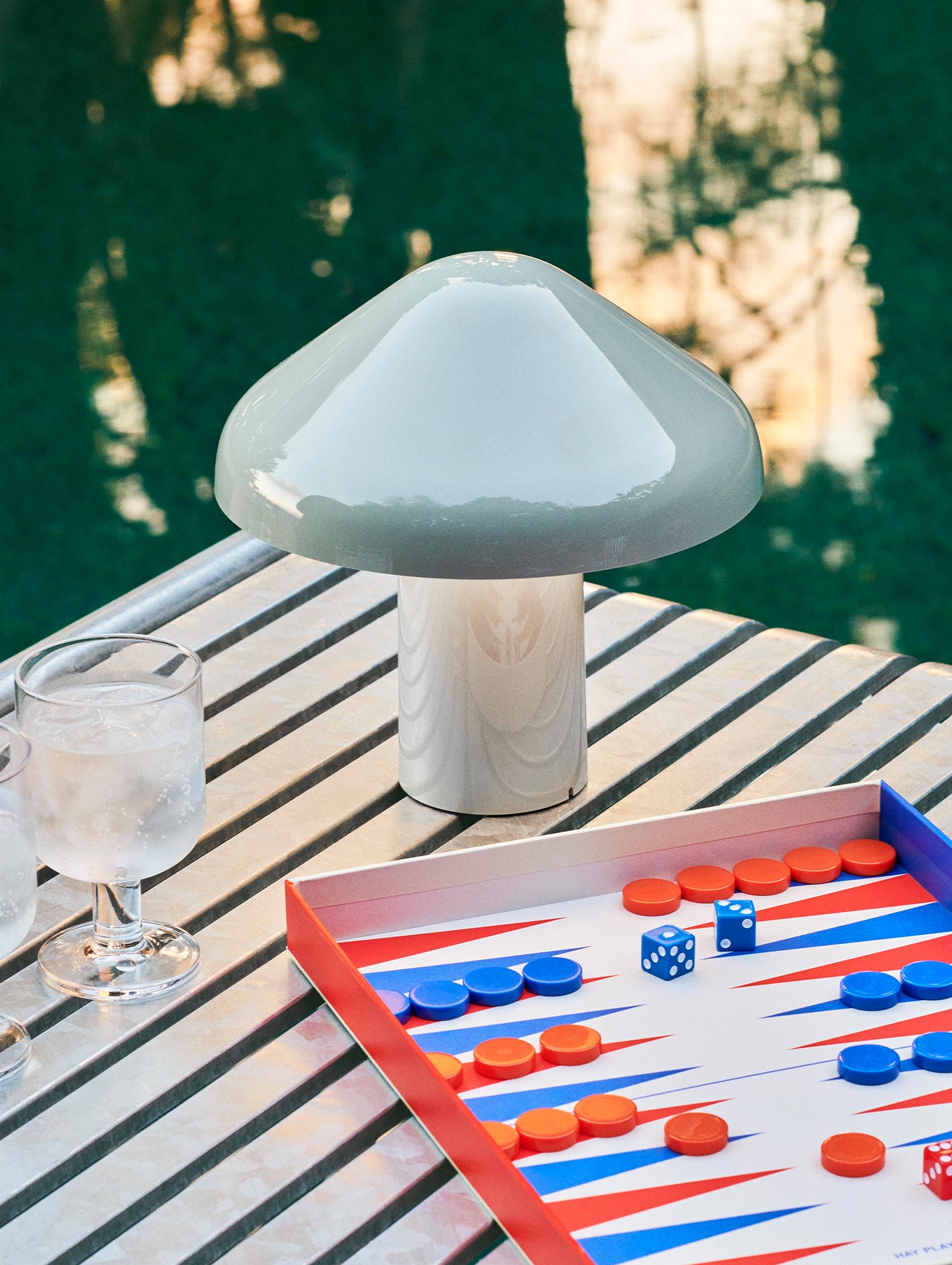 Pao Portable Lamp by HAY - Cool Grey