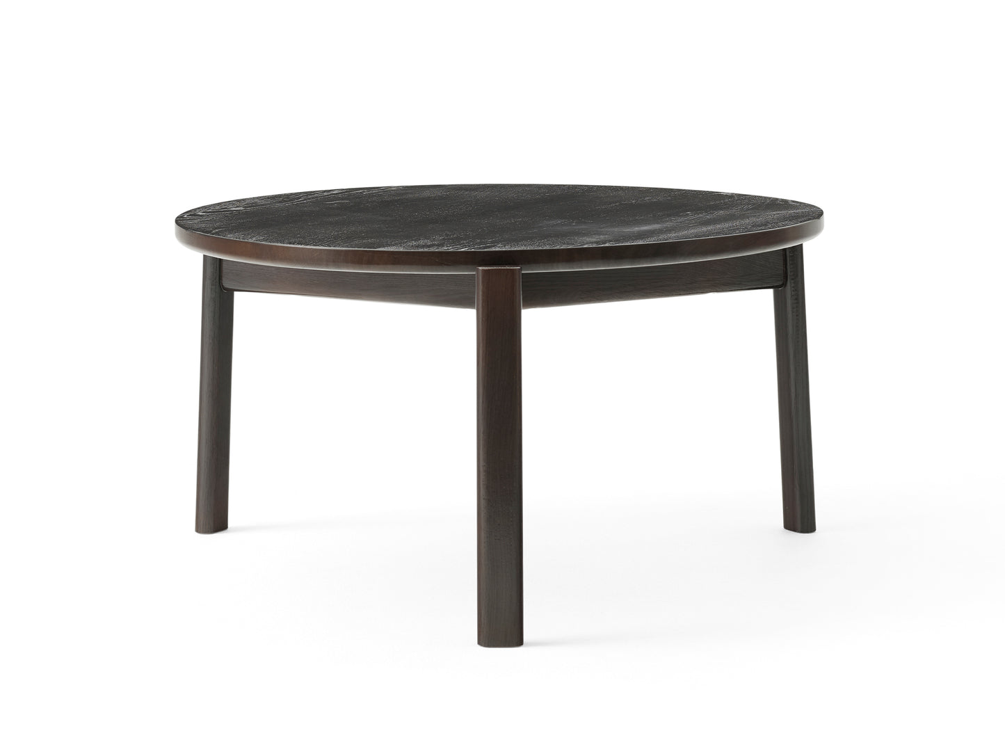 Passage Lounge Table by Menu - D70 cm / dark lacquered oak