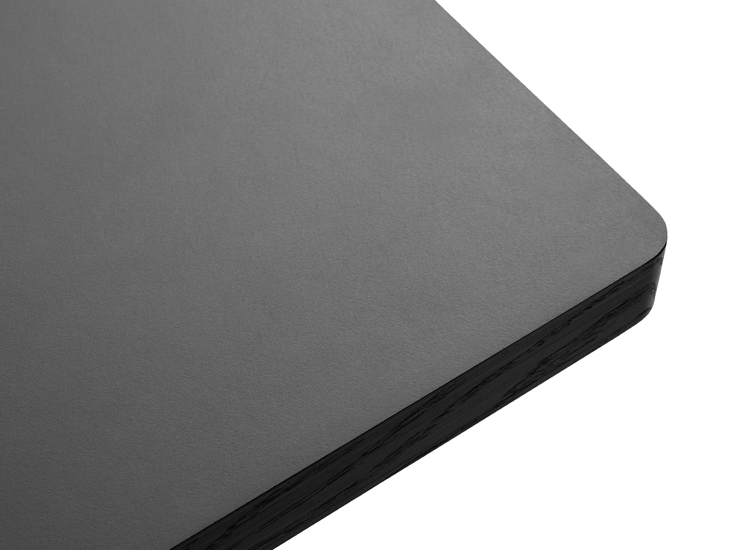 Passerelle High Table by HAY - Grey Linoleum Tabletop with Ink Black Oak Frame / Ink Black Crossbar