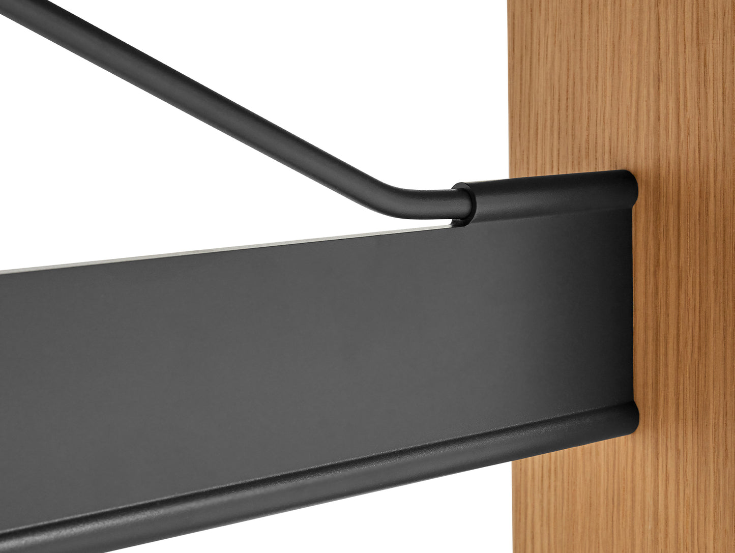 Passerelle Table (Veneer Tabletop) by HAY - Oak Tabletop with Ink Black Crossbar