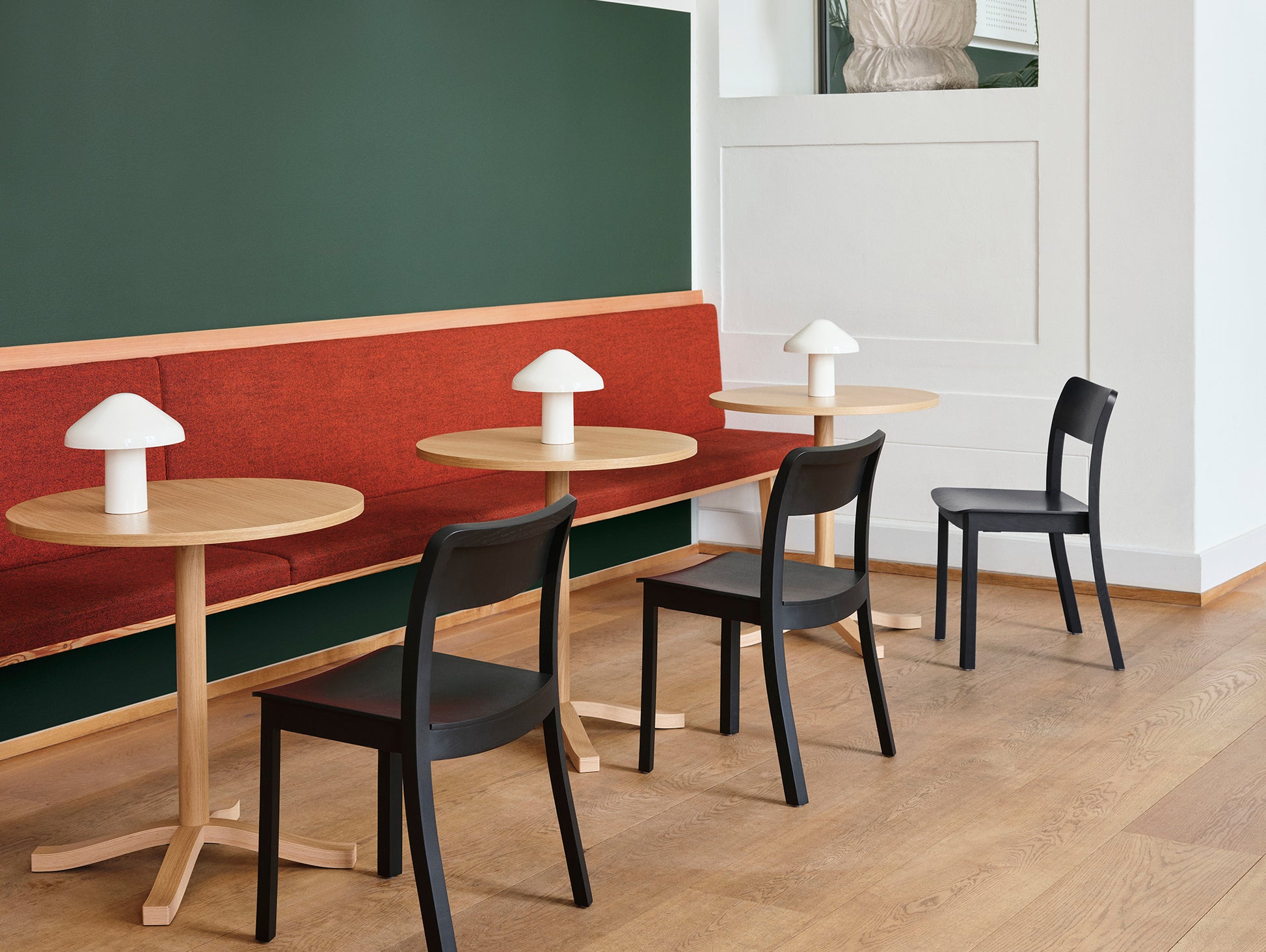 Pastis Table by HAY - Diameter 70 cm / Height 74 cm / Water-Based Lacquered Oak