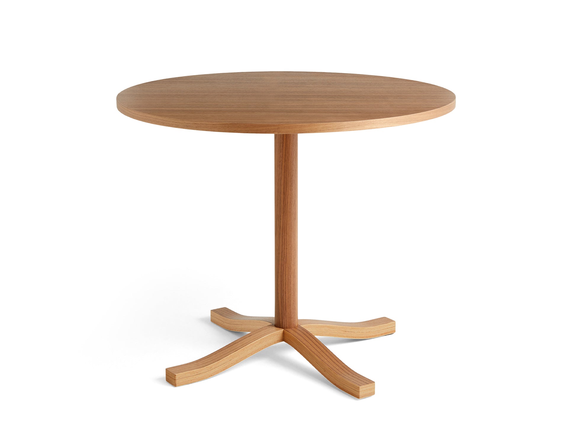 Pastis Table by HAY - Diameter 90 x Height 74 cm / Water-Based Lacquered Walnut