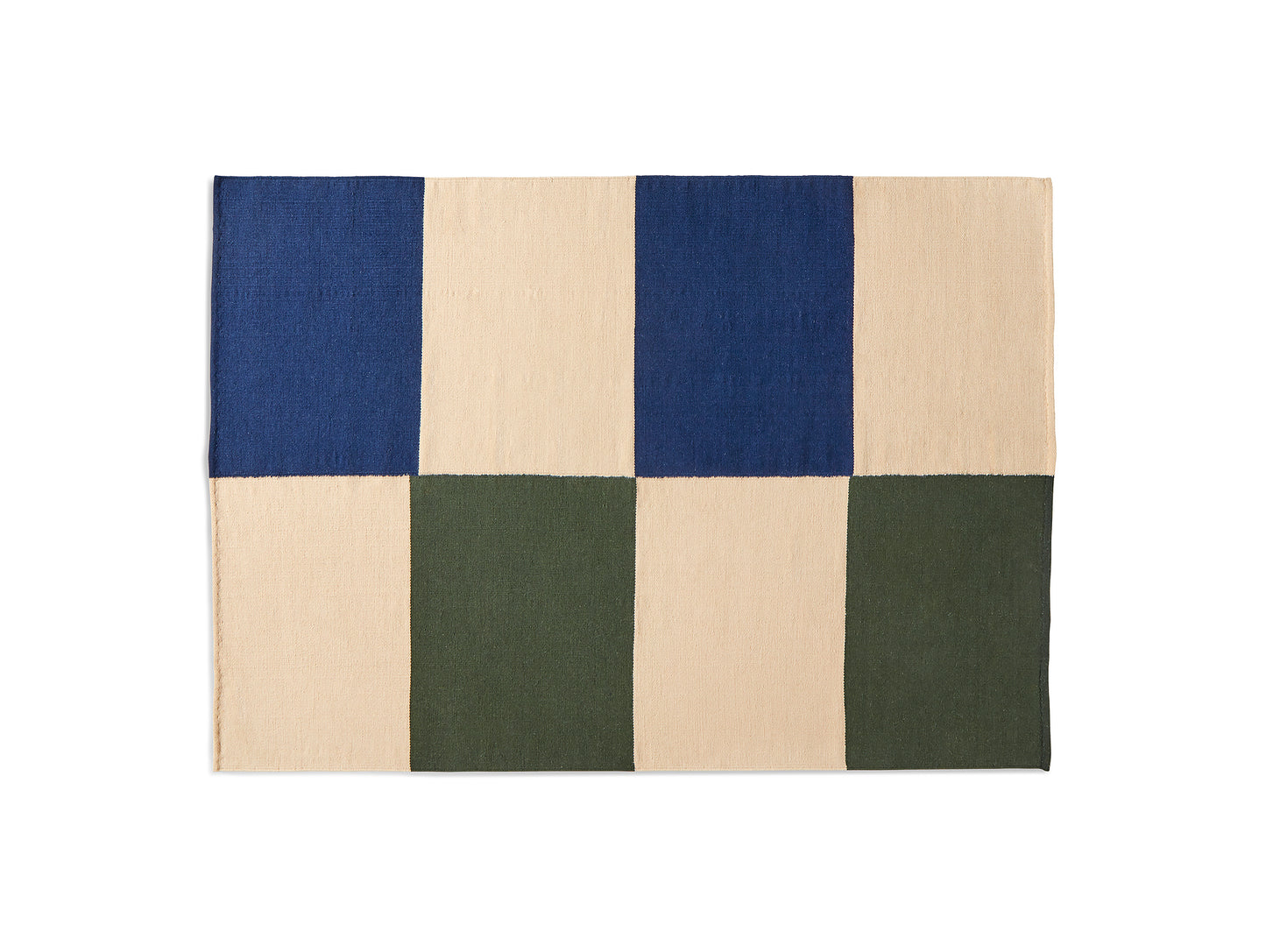 170 x 240 cm / Peach Green Check / Ethan Cook Flat Works Rug by HAY