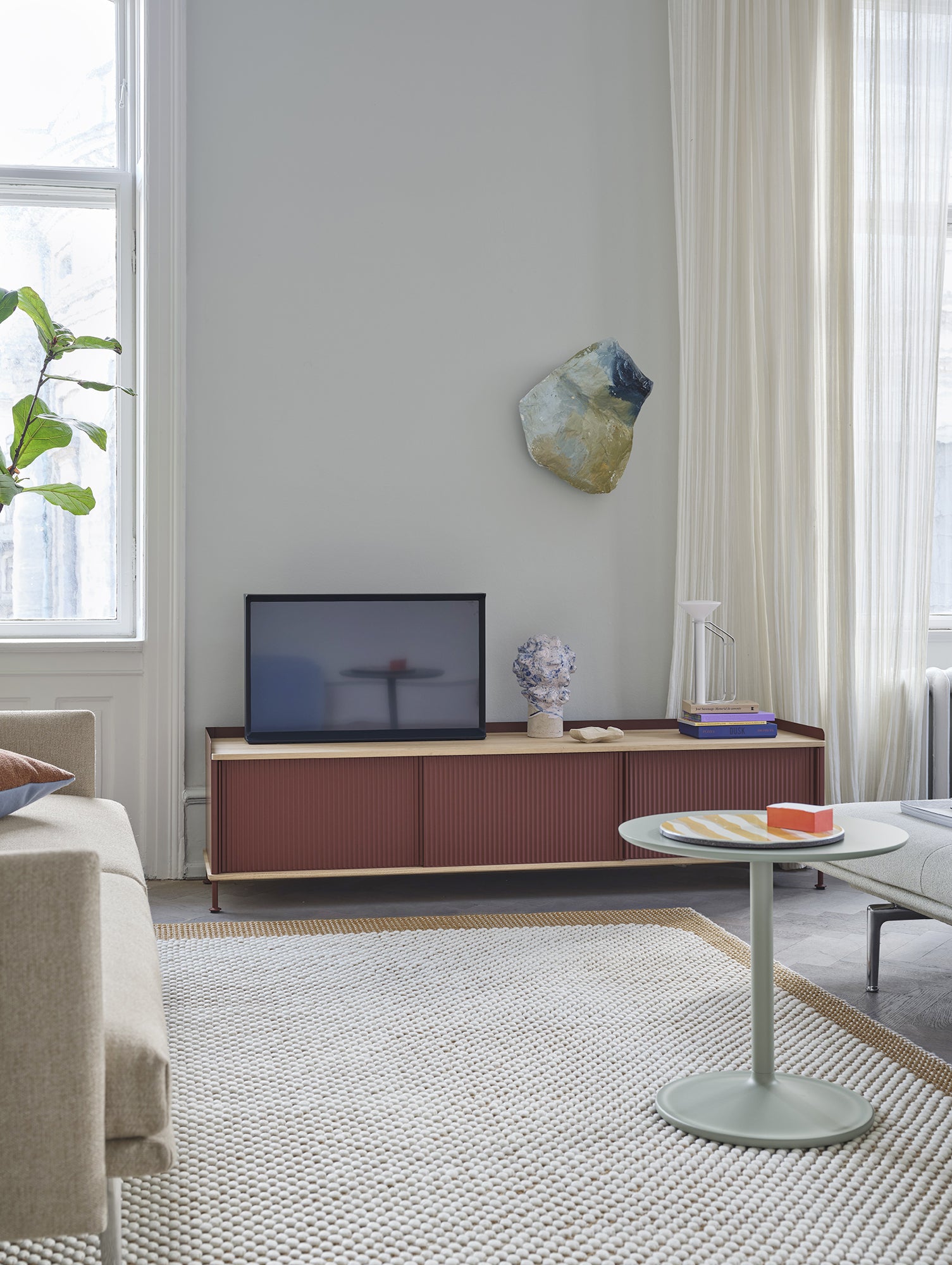 Large Burnt Orange Pebble Rug by Muuto