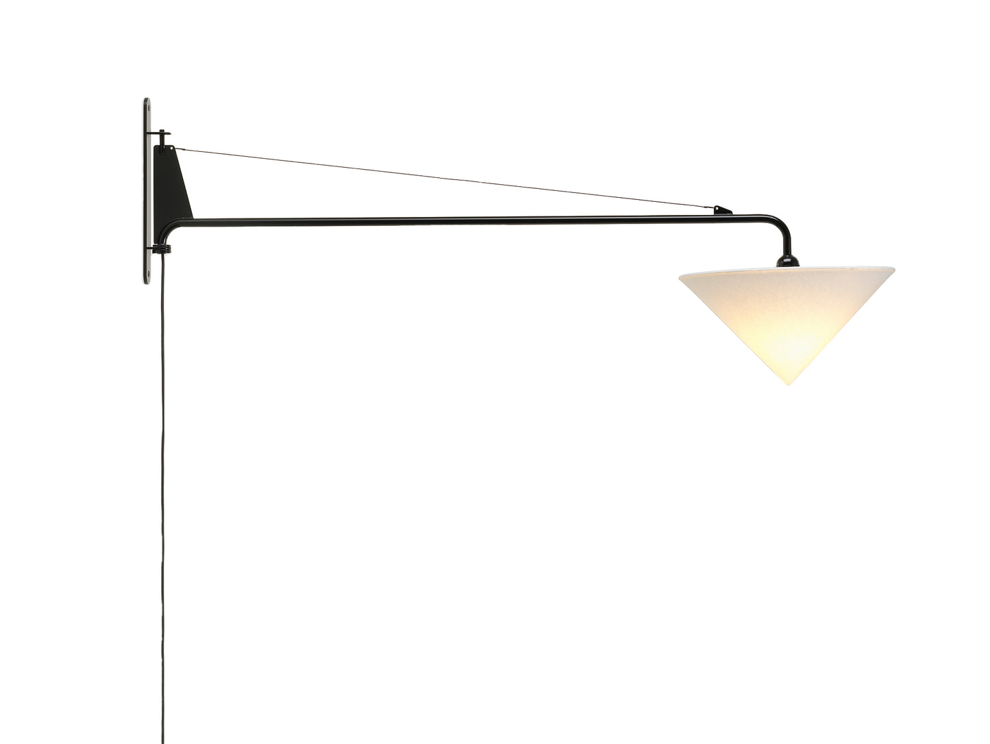 Jean Prouvé Petite Potence Lamp by Vitra - Deep Black with Abat-Jour Conique shade