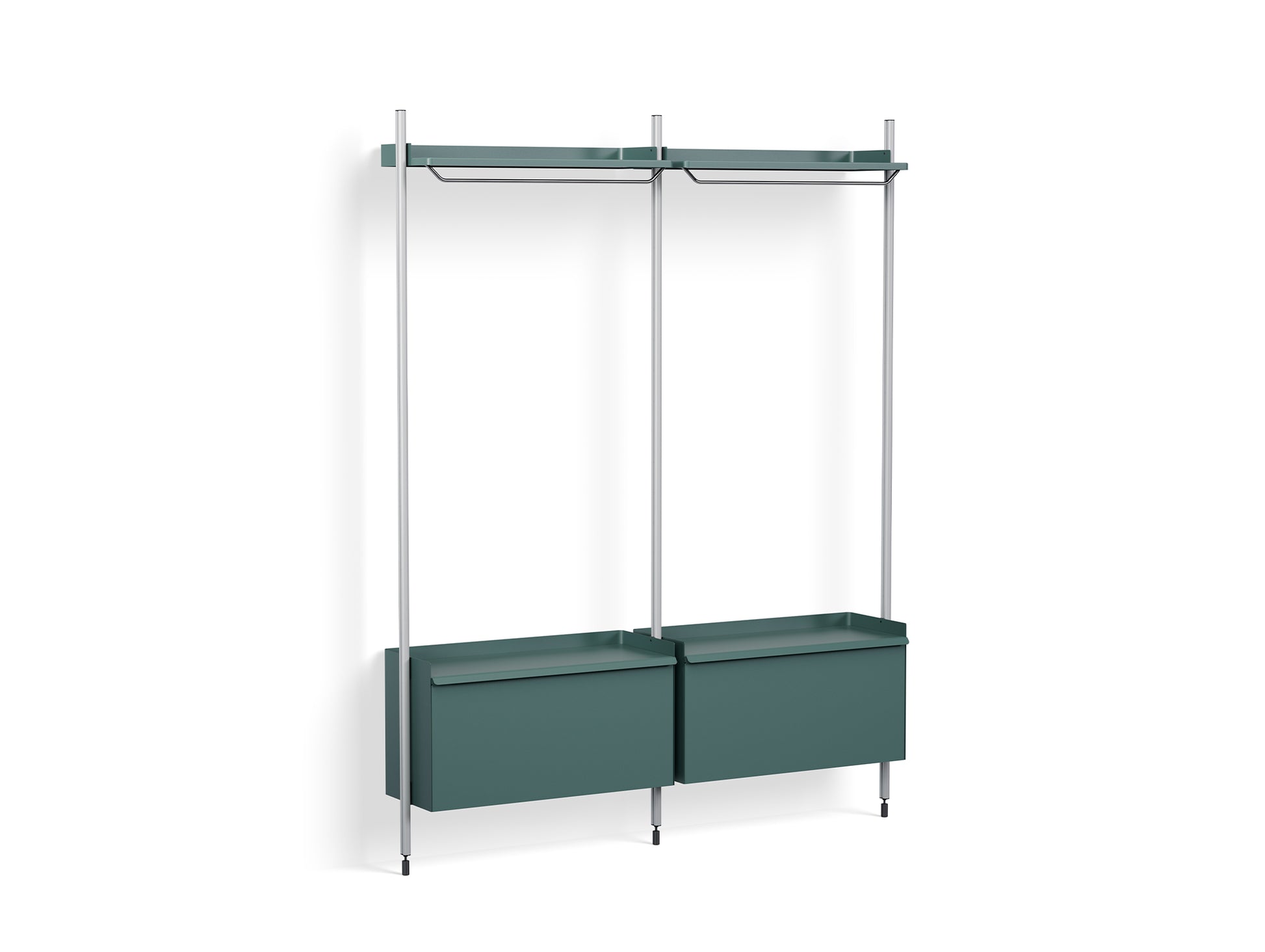 Pier System 1002 by HAY - Clear Anodised Aluminium Uprights / PS blue