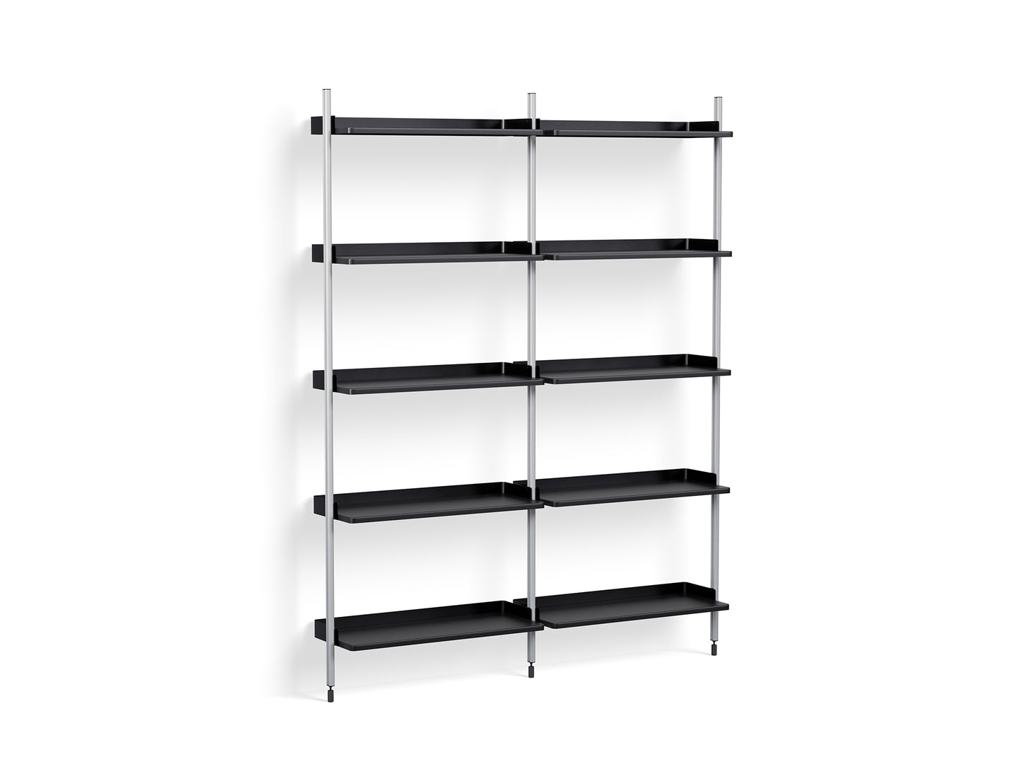 Pier System 112 by HAY - Clear Anodised Aluminium Uprights / PS black