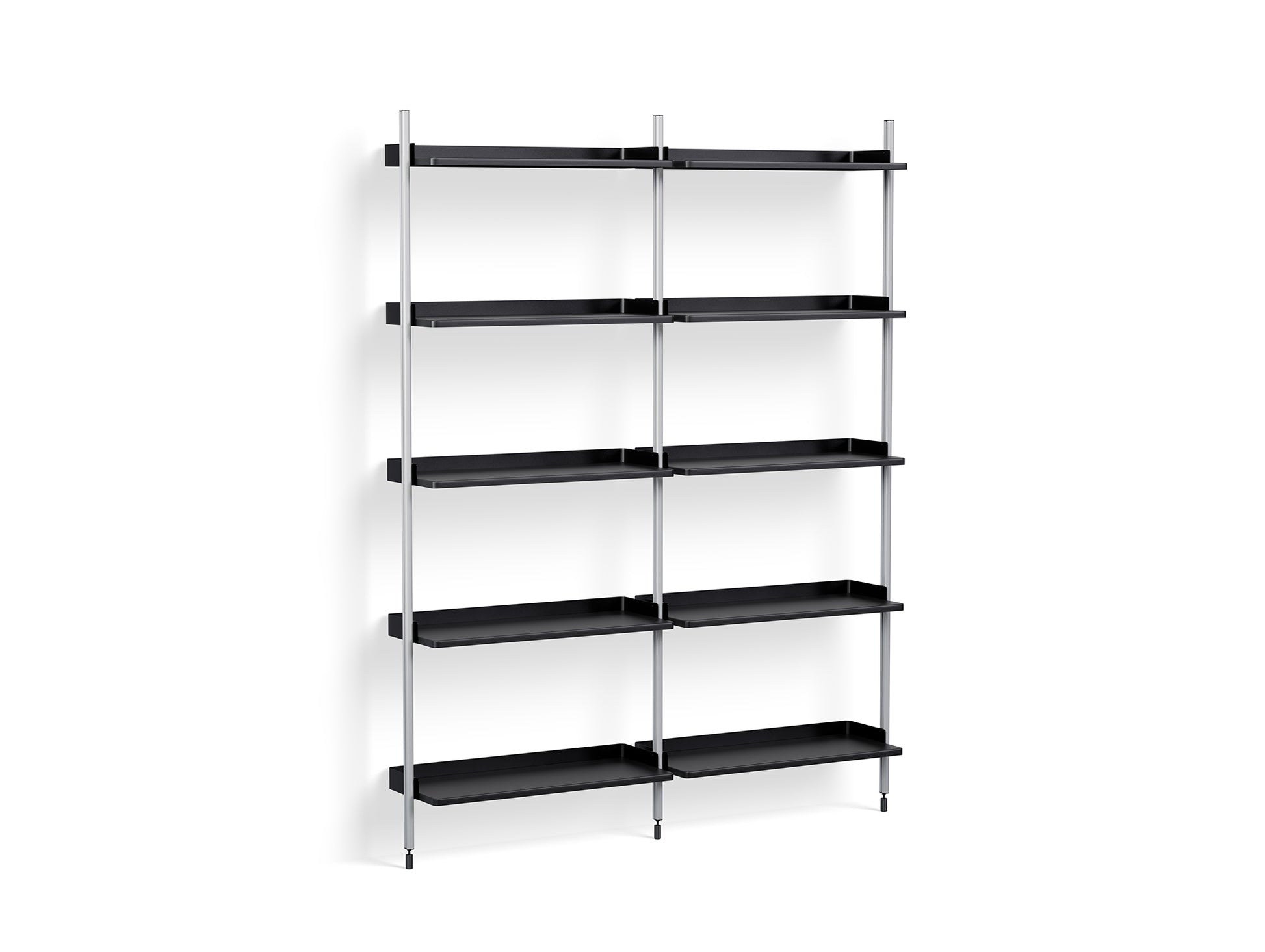 Pier System 112 by HAY - Clear Anodised Aluminium Uprights / PS black