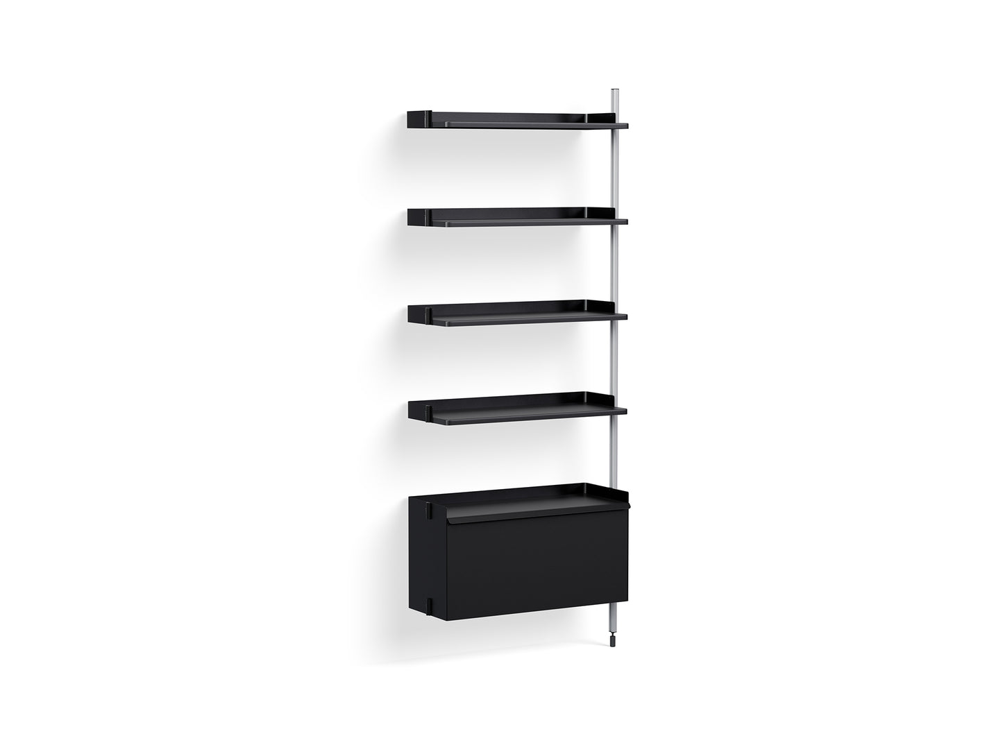Pier System 120 Add-ons by HAY - Clear Anodised Aluminium Uprights / PS Black