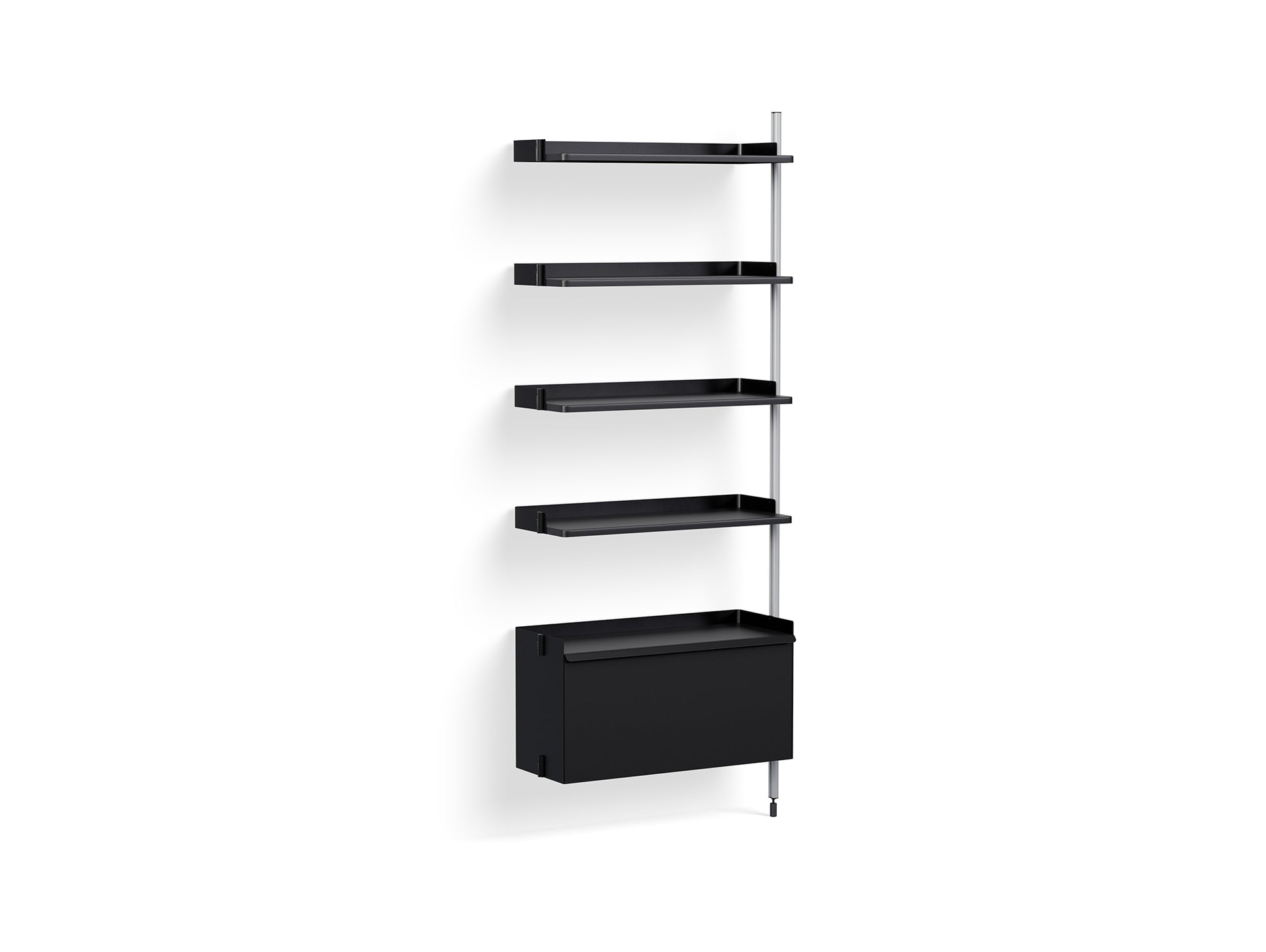 Pier System 120 Add-ons by HAY - Clear Anodised Aluminium Uprights / PS Black