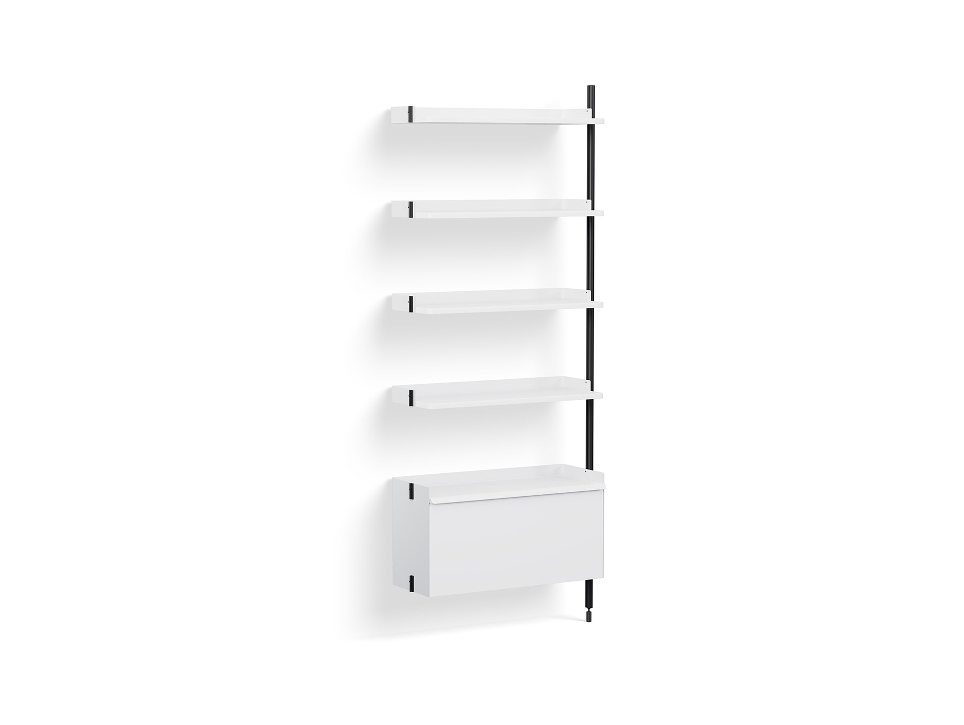 Pier System 120 Add-ons by HAY - Black Anodised Aluminium Uprights / PS White