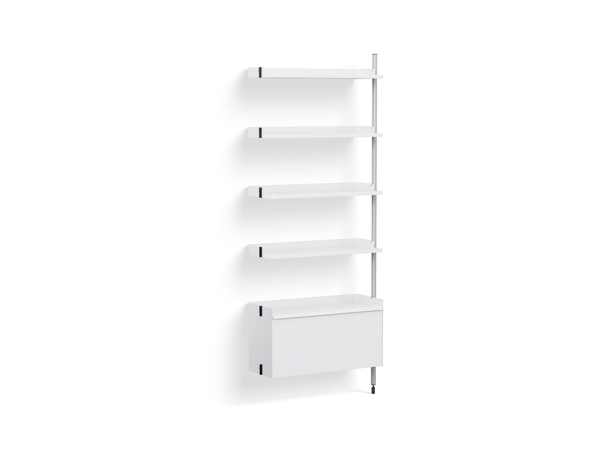 Pier System 120 Add-ons by HAY - Clear Anodised Aluminium Uprights / PS White