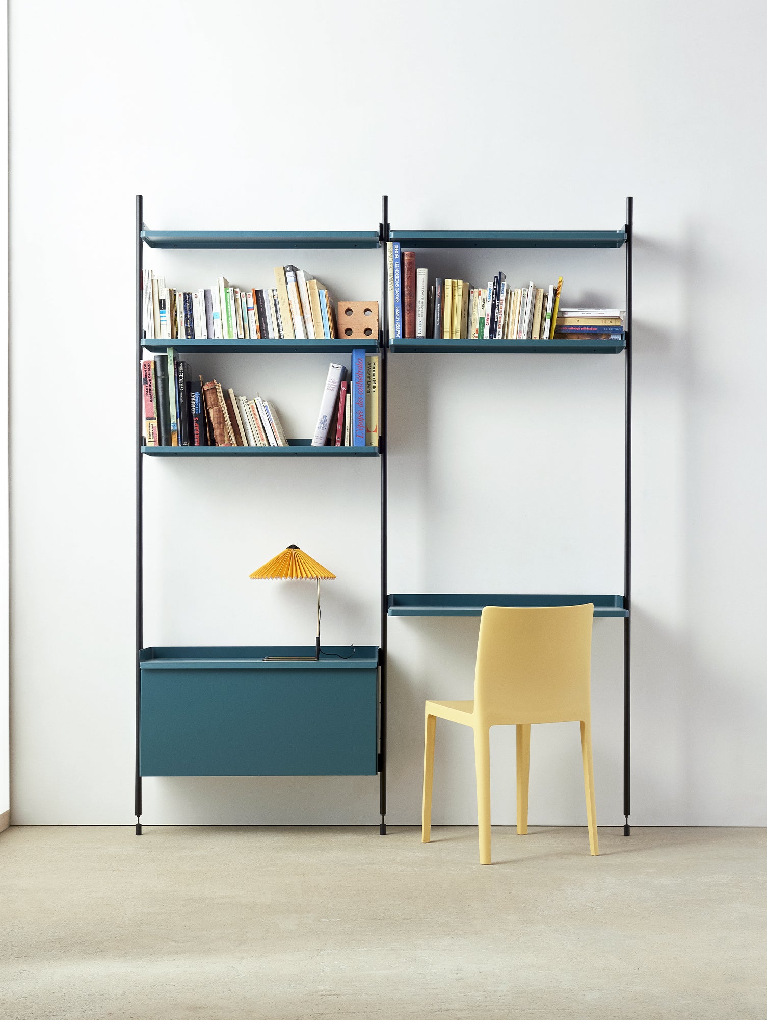 Pier System 12  by HAY - Black Anodised Aluminium Uprights / PS Blue
