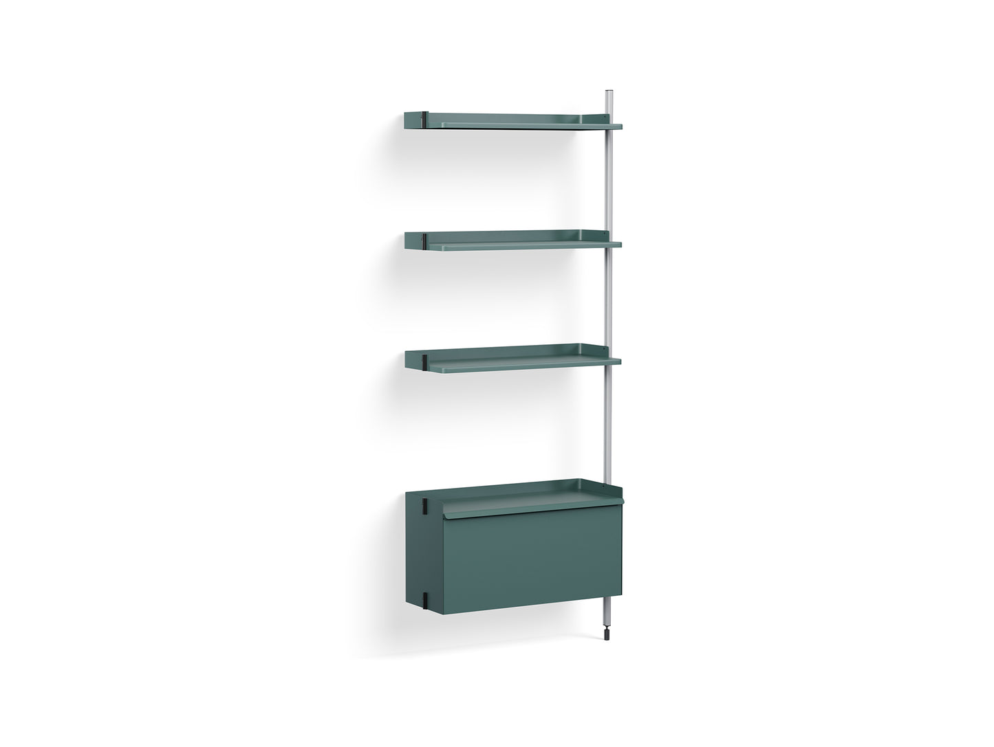 Pier System 130 Add-ons by HAY - Clear Anodised Aluminium Uprights / PS Blue