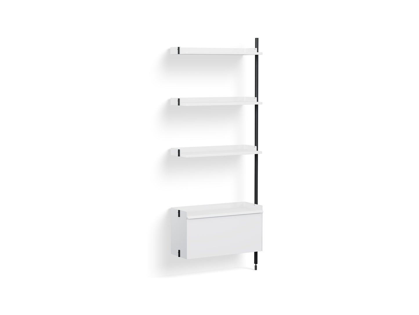 Pier System 130 Add-ons by HAY - Black Anodised Aluminium Uprights / PS White