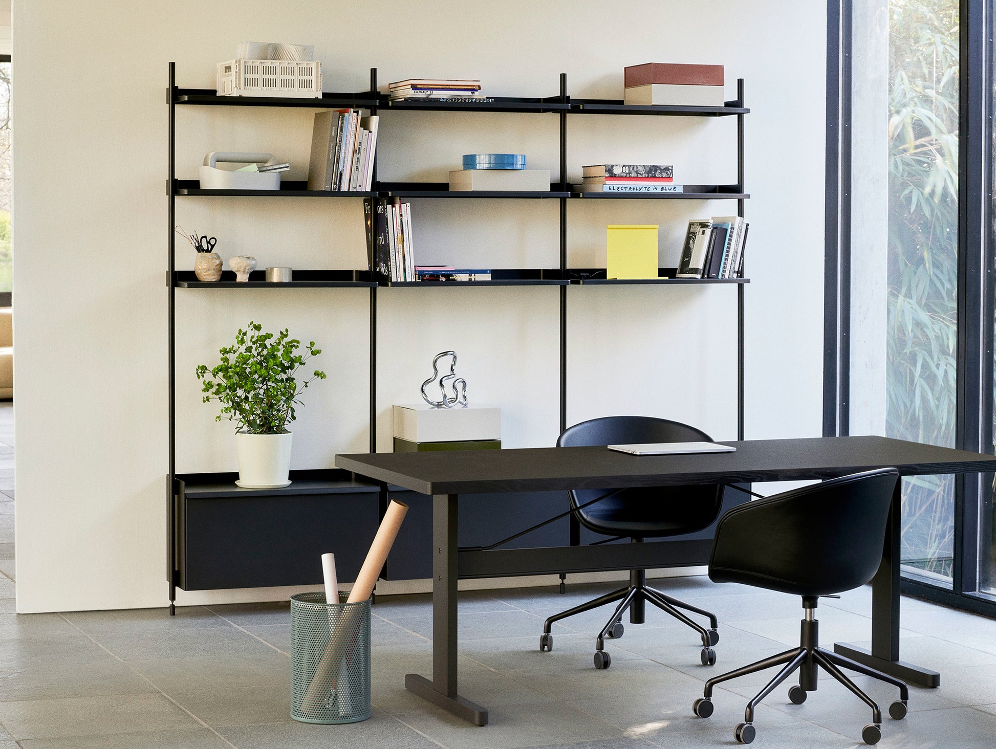 Pier System 133  by HAY - Black Anodised Aluminium Uprights / PS Black