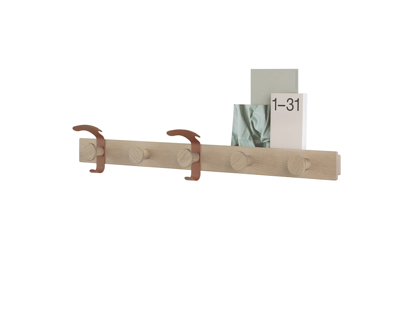 Avail Coat Rack by Muuto - Oiled Oak / Copper Brown Steel