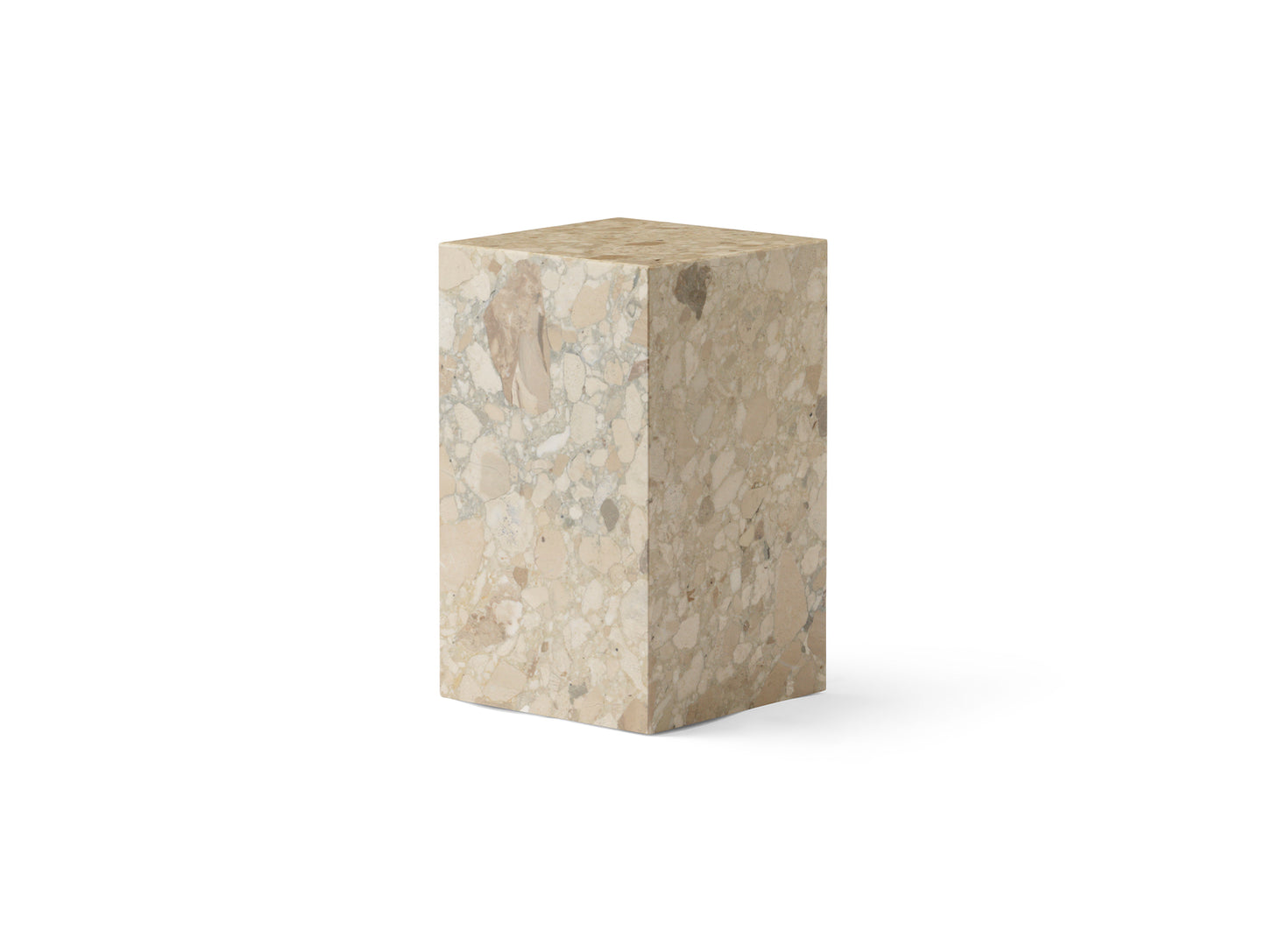Plinth Tall - Sand Kunis Breccia Marble - Menu