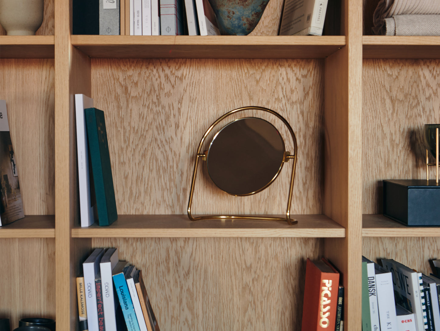 Polished Brass Nimbus Table Mirror by Menu