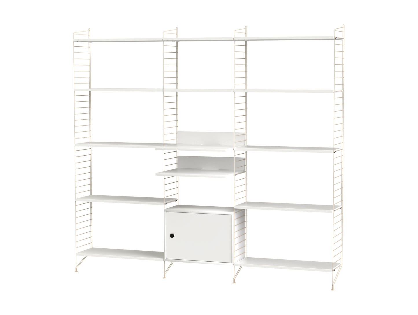 Living Room Combination Q by String - white / beige panels