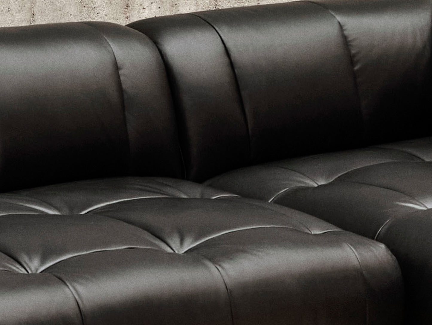 Quilton Sofa - Combination 27 by HAY / Combintion 27 / Black Sense Leather