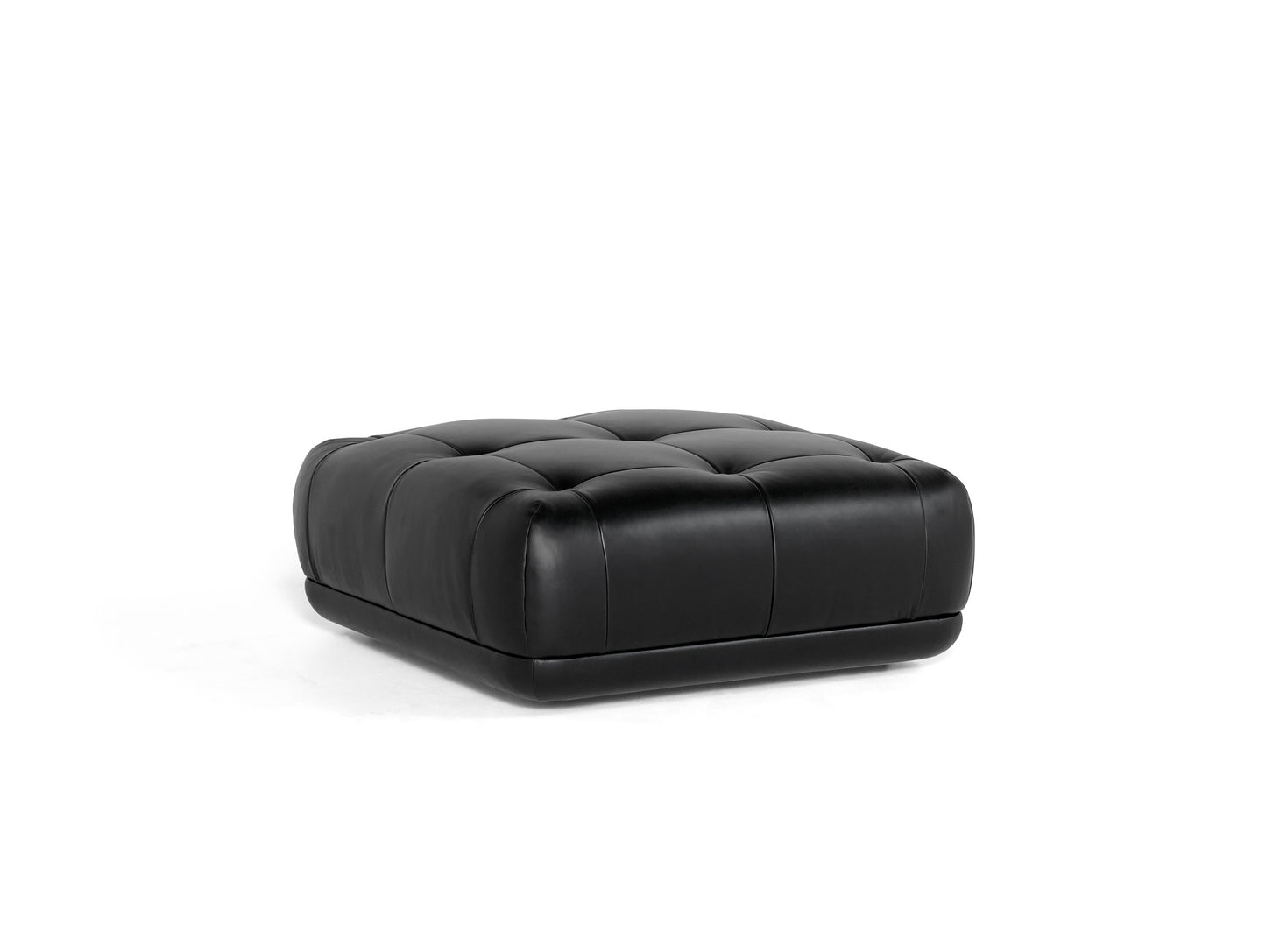 Quilton Ottoman 05 in Black Sense by HAY