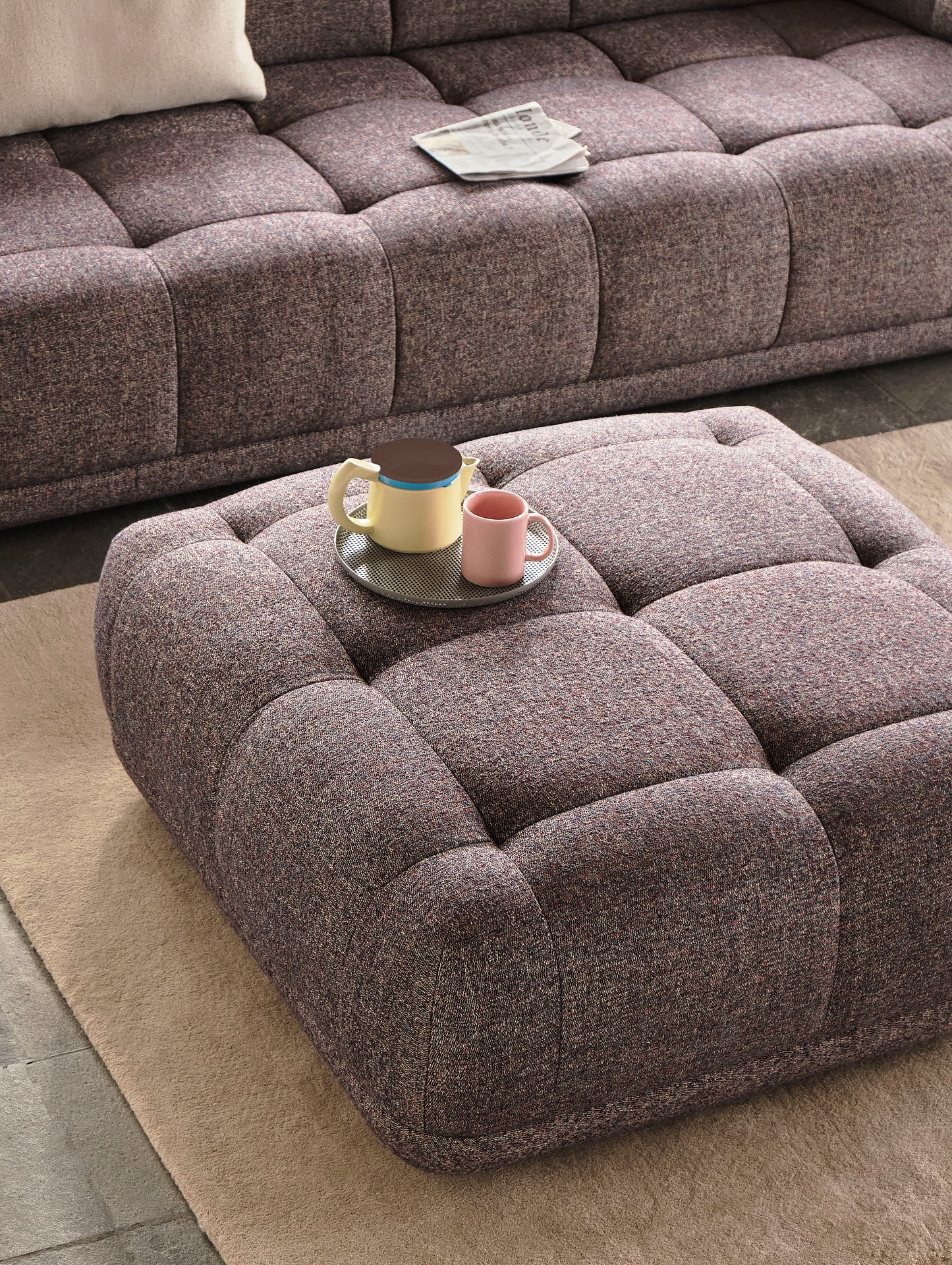 Quilton Ottoman 05 in Swarm by HAY