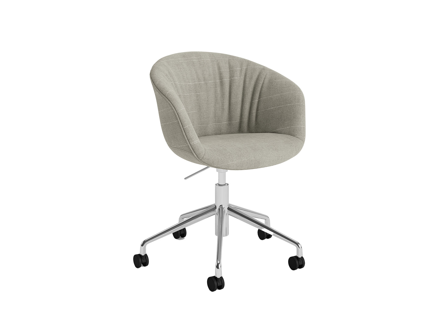 About A Chair AAC 53 Soft by HAY - Random Fade Beige / Polished Aluminium