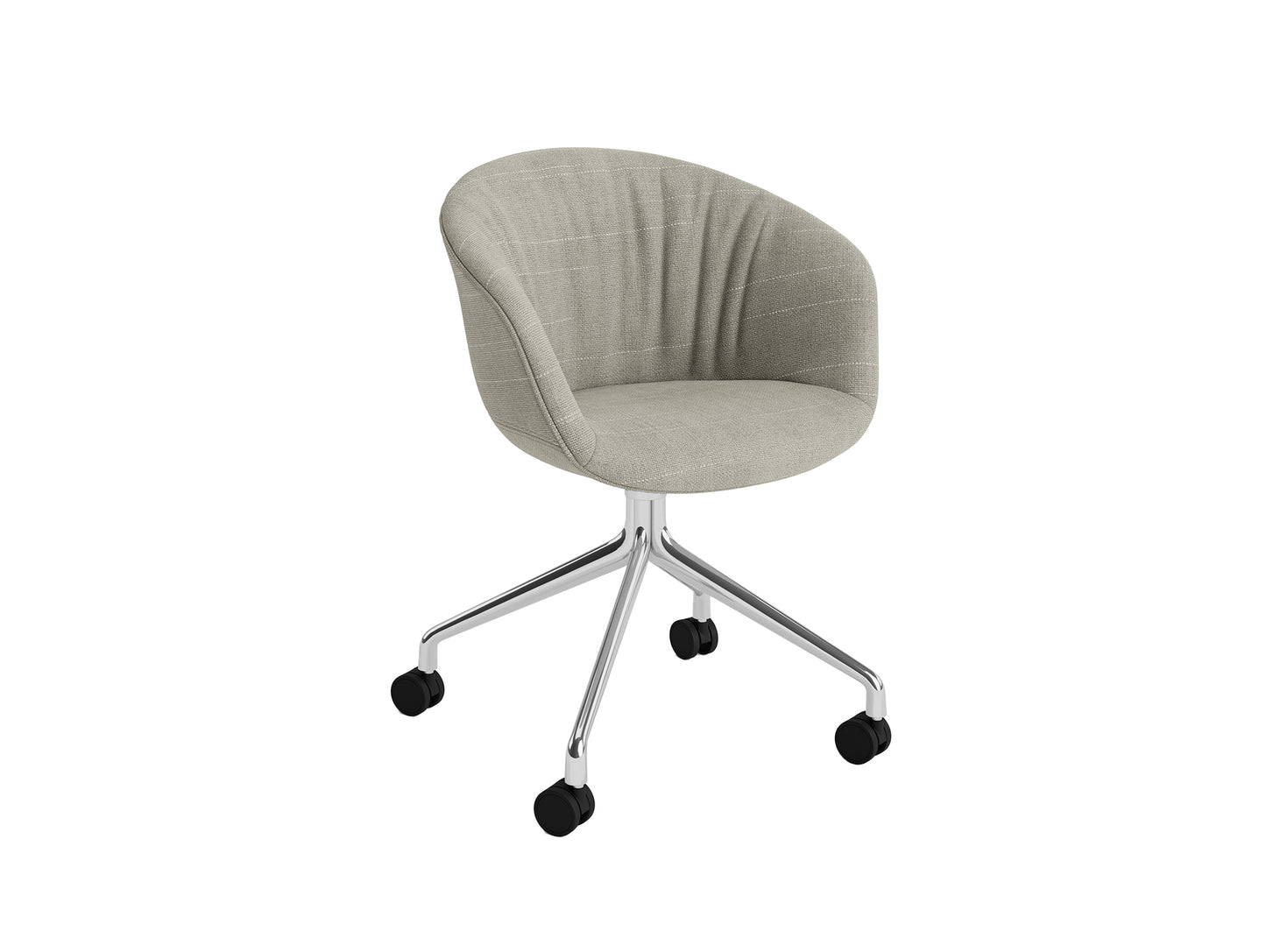 About A Chair AAC 25 Soft by HAY - Random Fade Beige  / Polished Aluminium