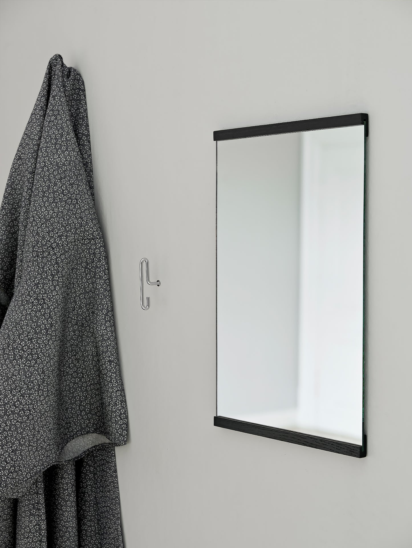 Rectangular Wall Mirror by Moebe - 30 x 40 cm in Black Painted Oak