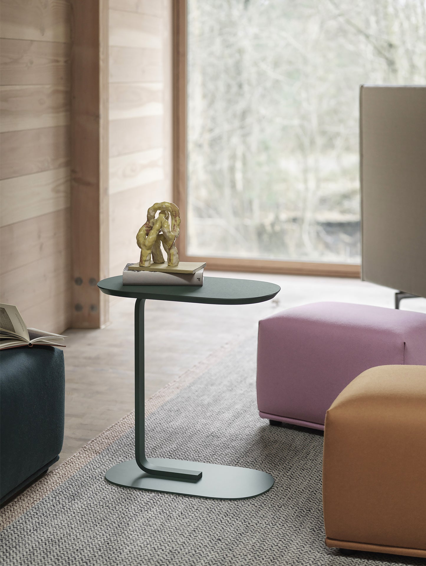 Dark Green Relate Side Table by Muuto