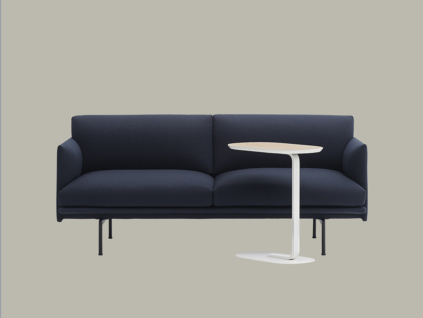Oak / Off-White Relate Side Table by Muuto