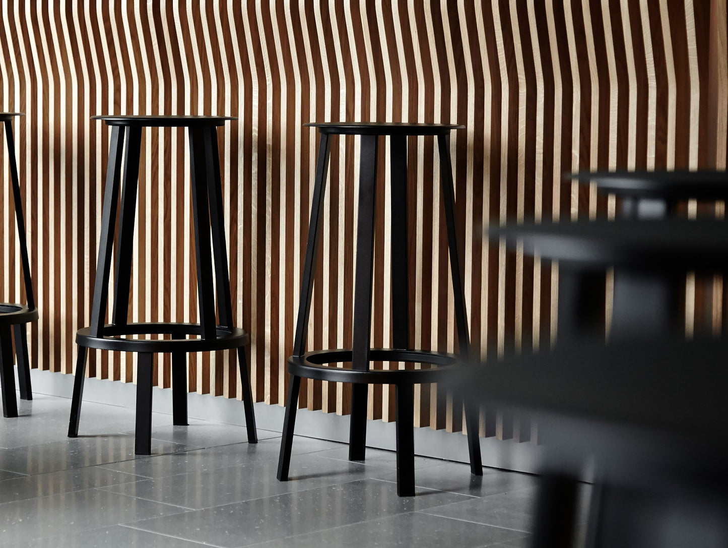 Revolver Bar Stool by HAY - Signal Black, High