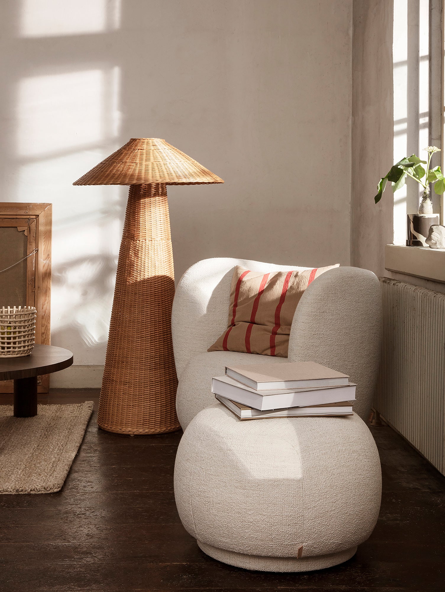 Rico Pouf in off-White Boucle by Ferm Living