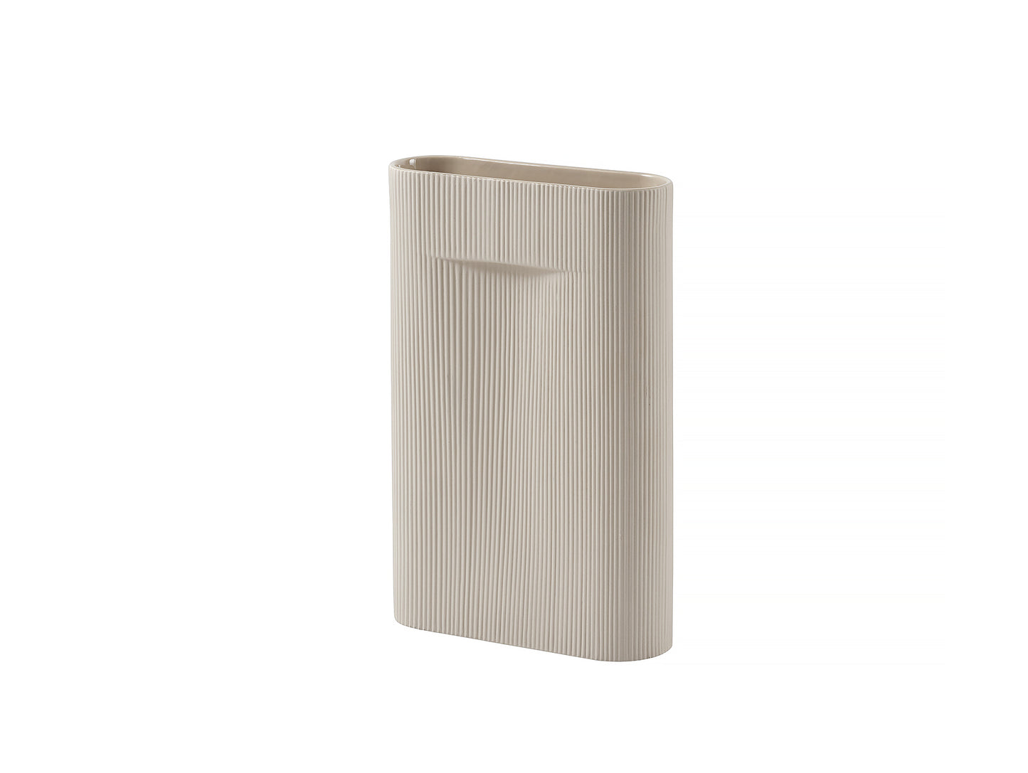48cm Ridge vase in Beige by Muuto