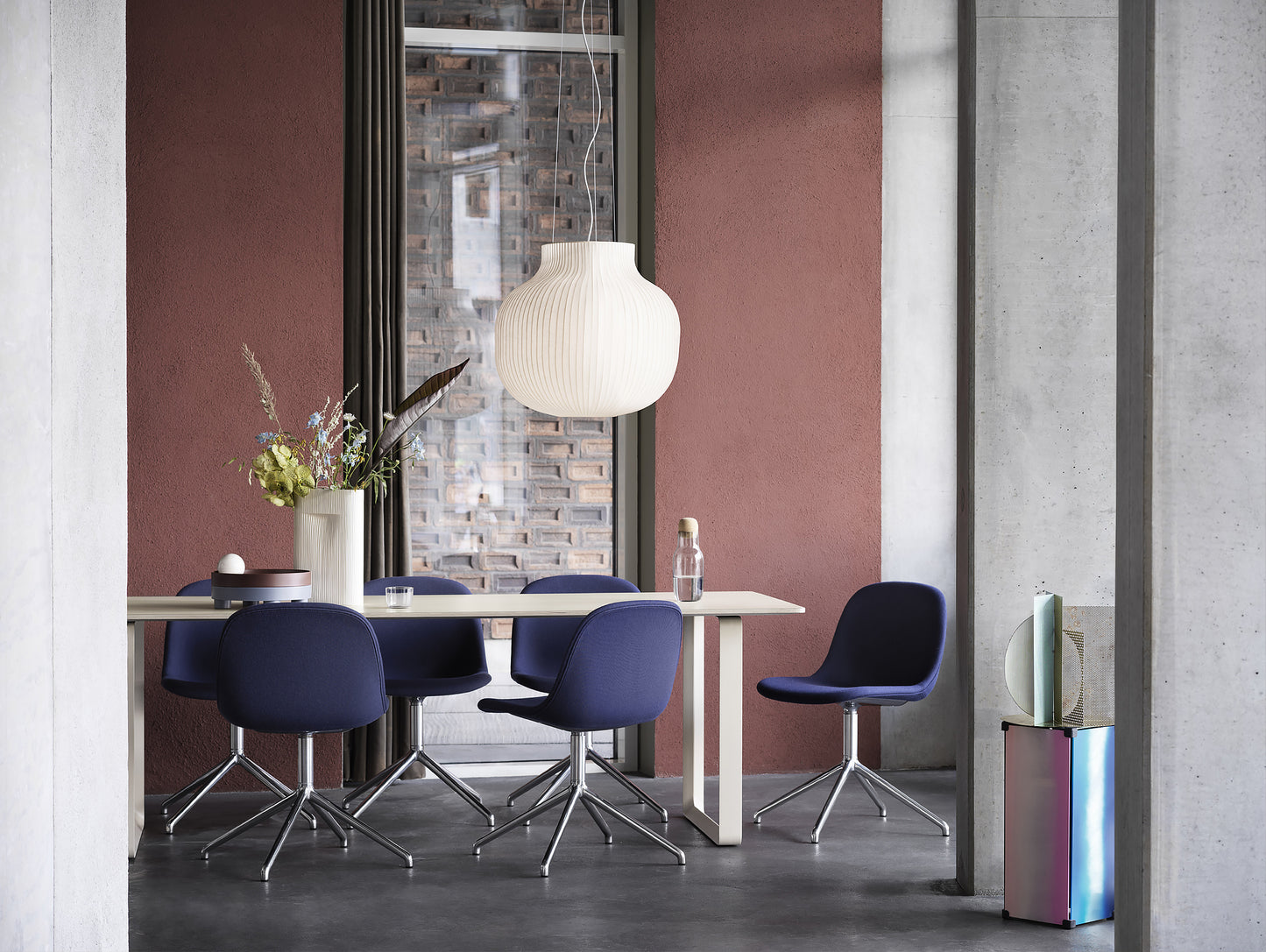 Off-White Ridge Vase by Muuto