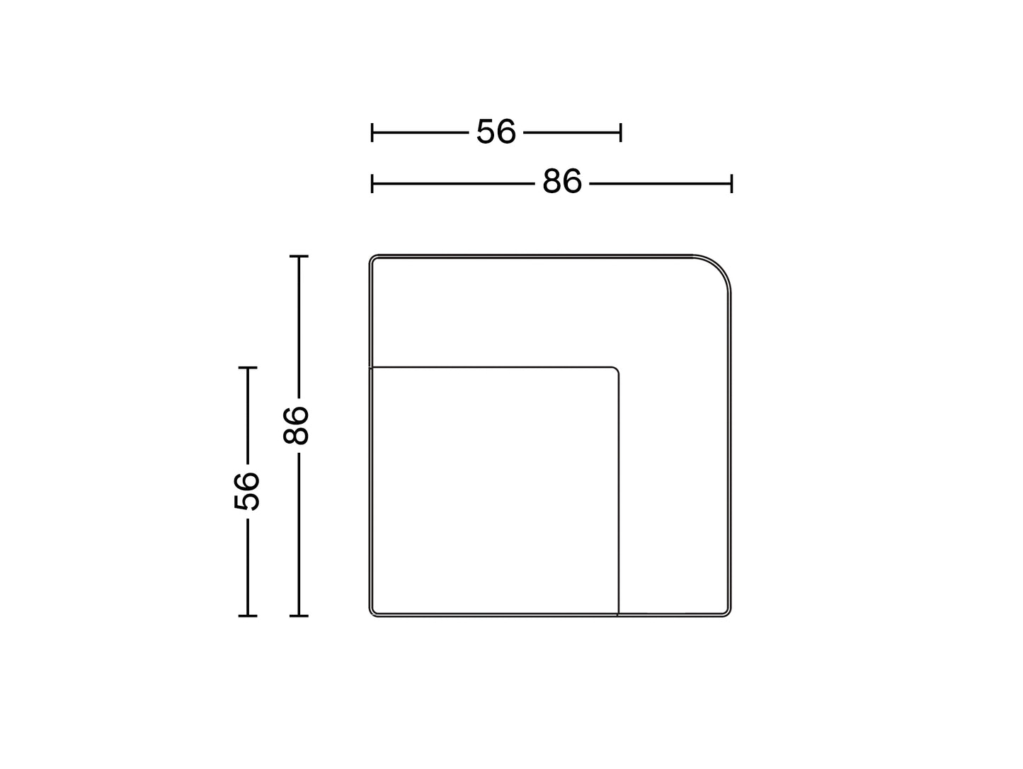 Eave Modular Sofa 86 - Group 3 : Corner Module / Right Corner