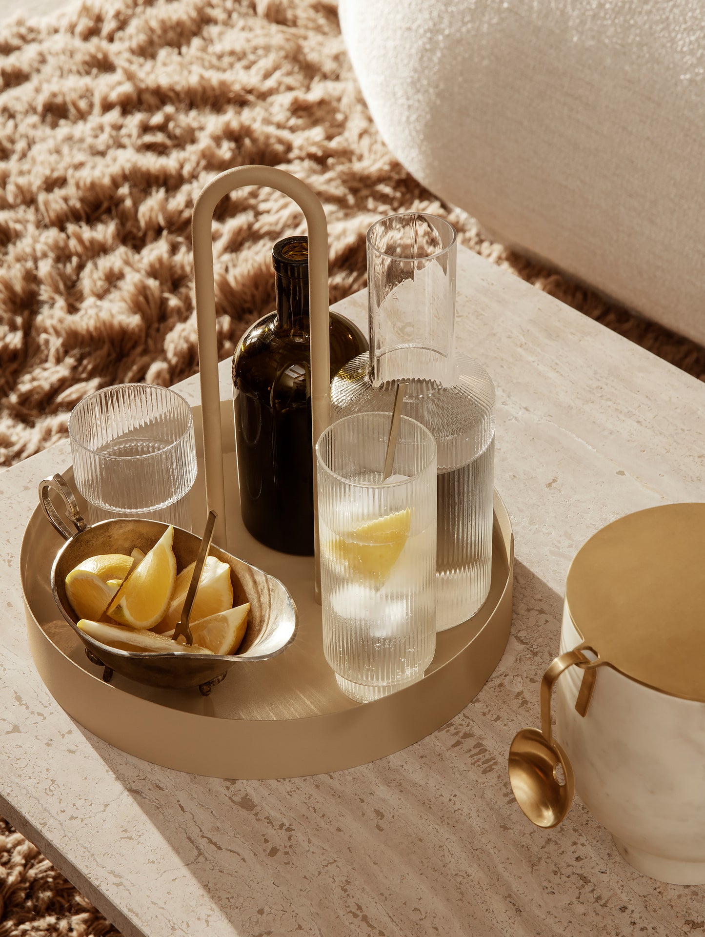 Ripple Long Glasses - Set of 4 (Clear) by Ferm Living