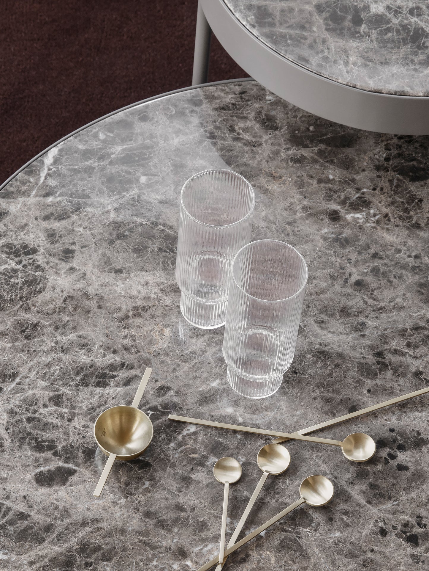 Ripple Long Glasses - Set of 4 (Clear) by Ferm Living