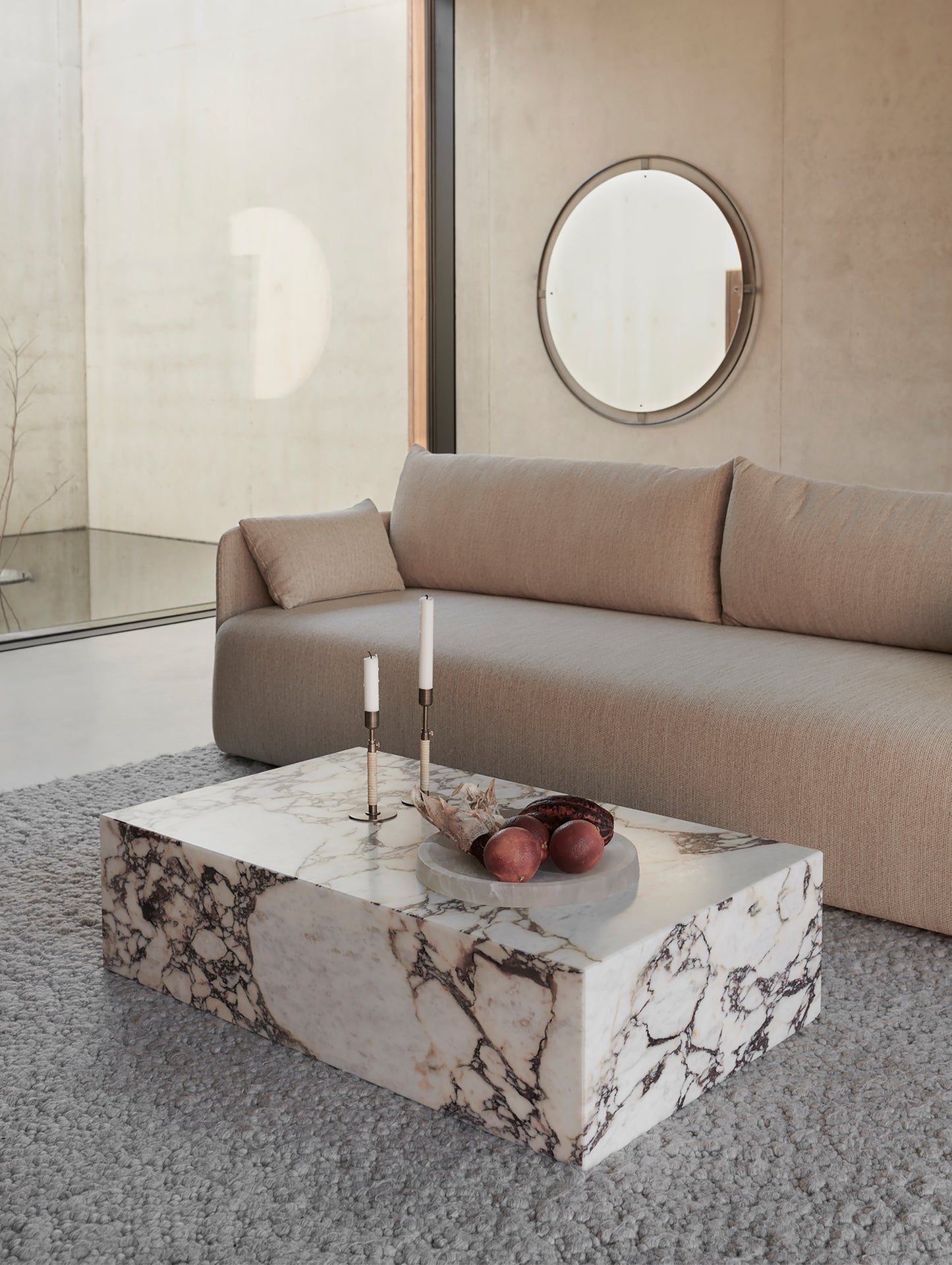 Marble Plinth Low - Calacatta Viola Marble - by Menu