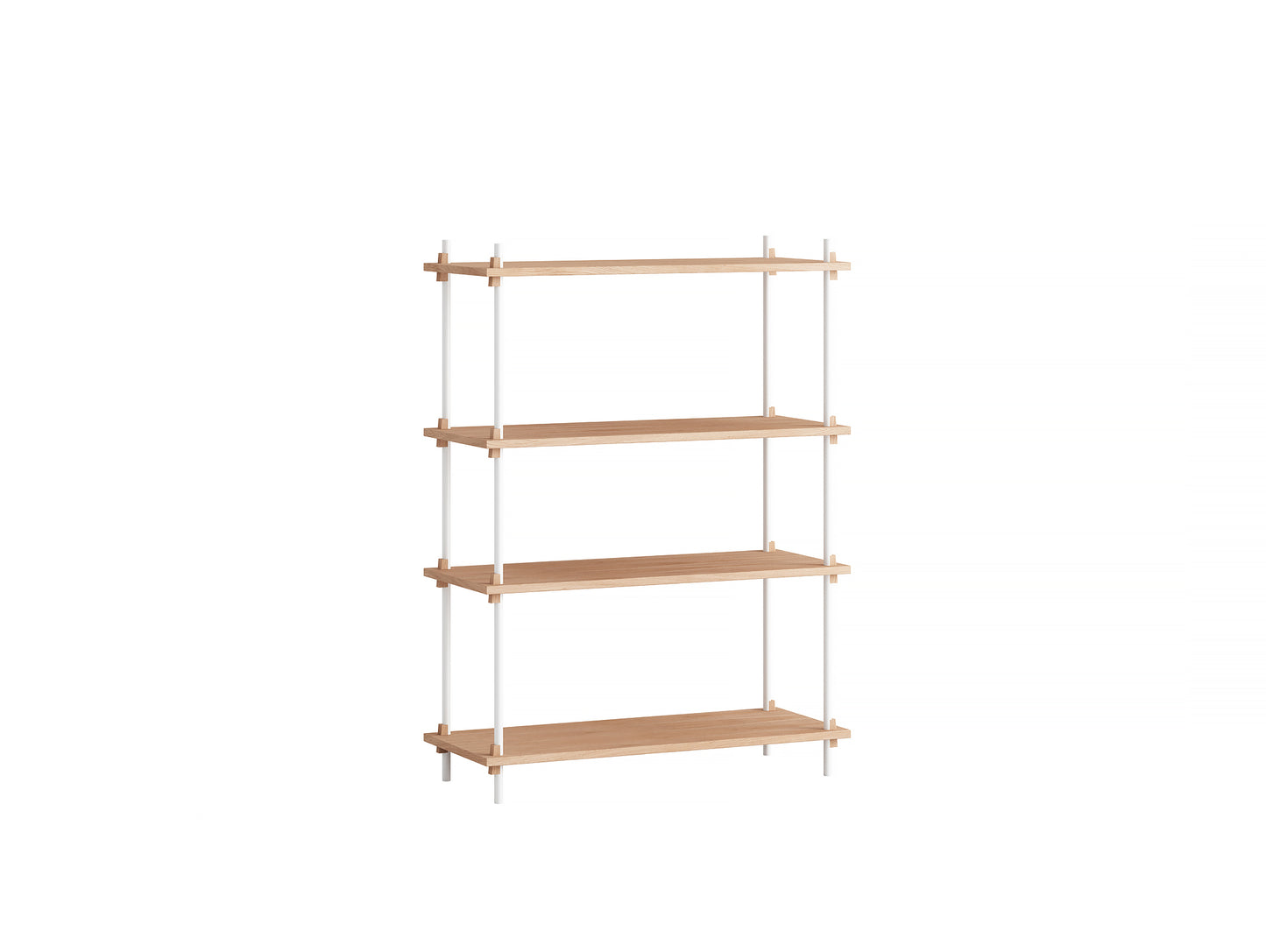 Moebe Shelving System - S.115.1.A Set in White / Oiled Oak