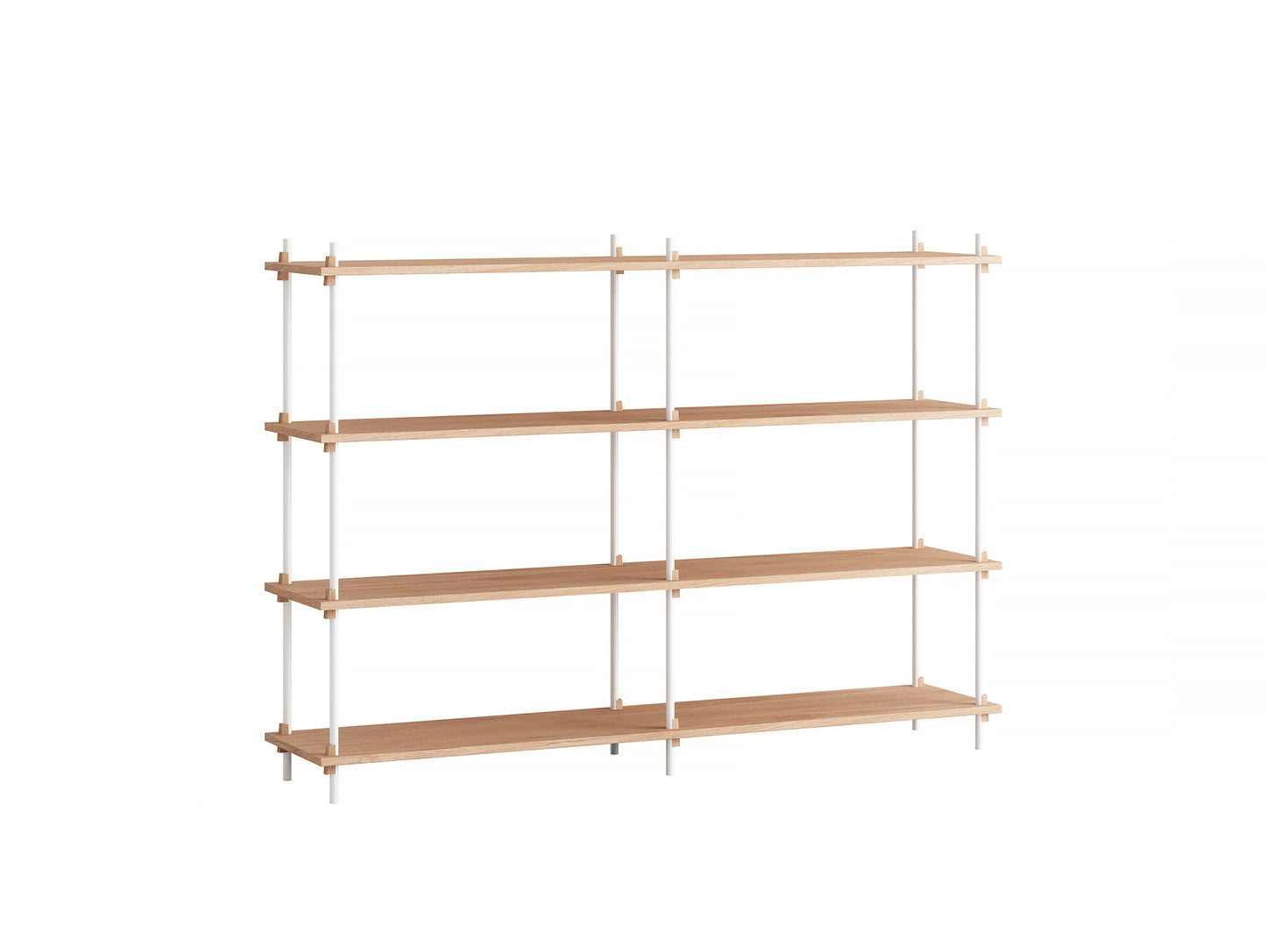 Moebe Shelving System - S.115.2.B Set in White / Oiled Oak